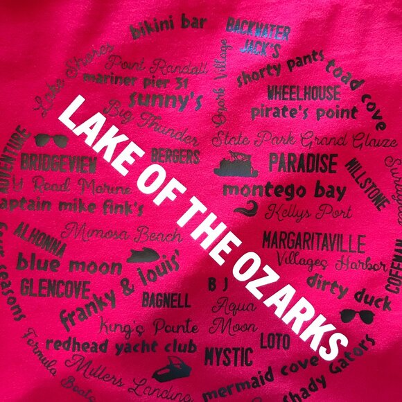 Upcycled Lake of the Ozarks Tee: Landmarks & Marinas Graphics, Size XL - Picture 3 of 12